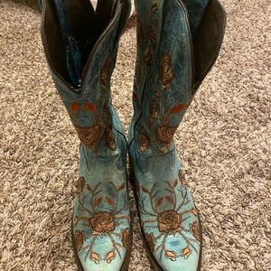 Lucchese teal boots